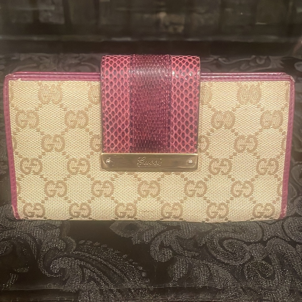 Gucci Python Embossed Wallet - image 1